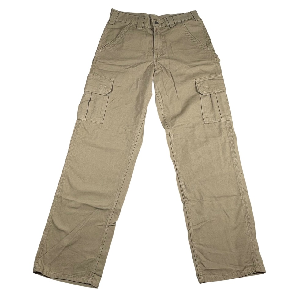 Carhartt B240 GKH Canvas Cargo Pants Mens 30x32 Khaki Tan Workwear Straight Leg
